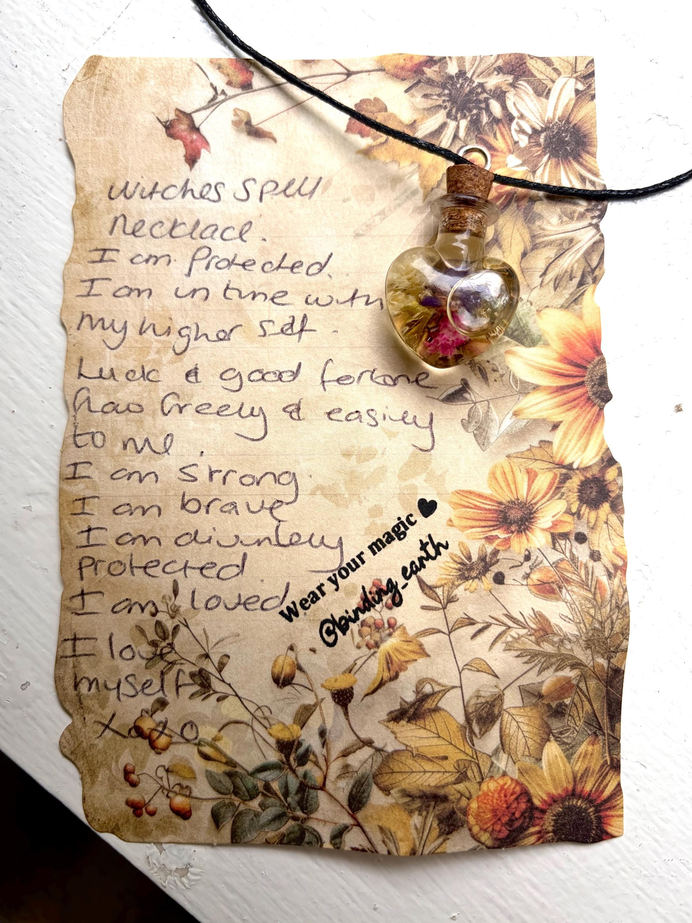 Witches Spell Jar Necklace