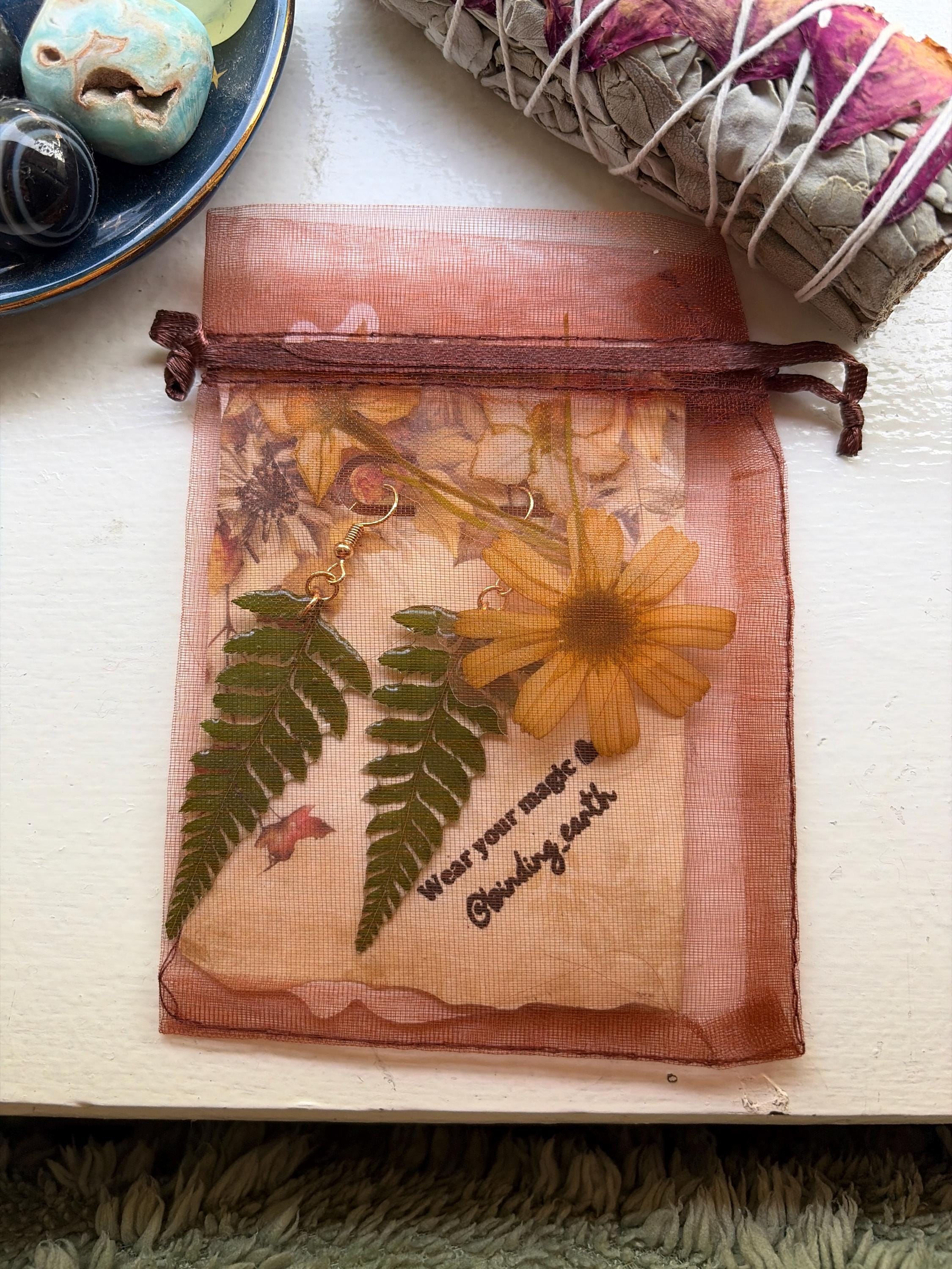 Real Pressed Fern Earrings