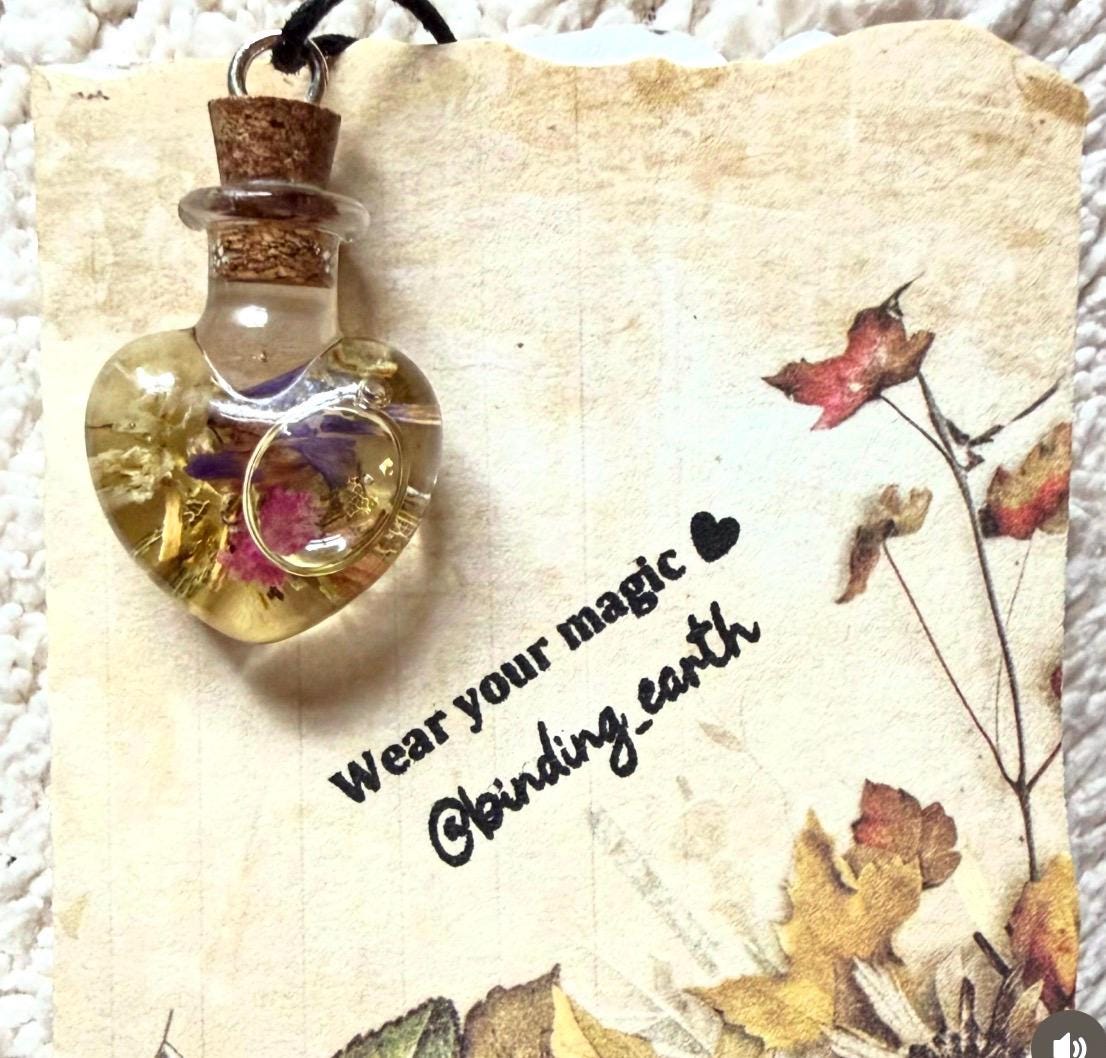Witches Spell Jar Necklace