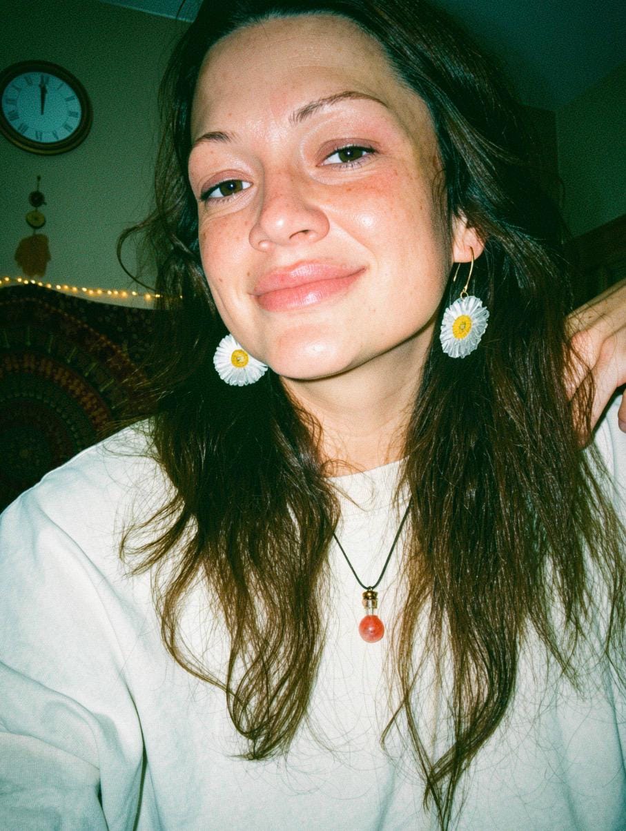 Real Pressed Daisy Earrings